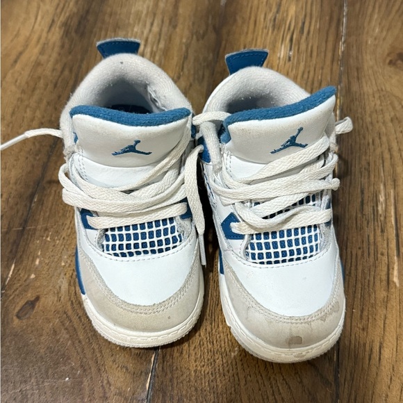 Nike Other - Jordan Kids Sneakers in White and Blue Size 8C